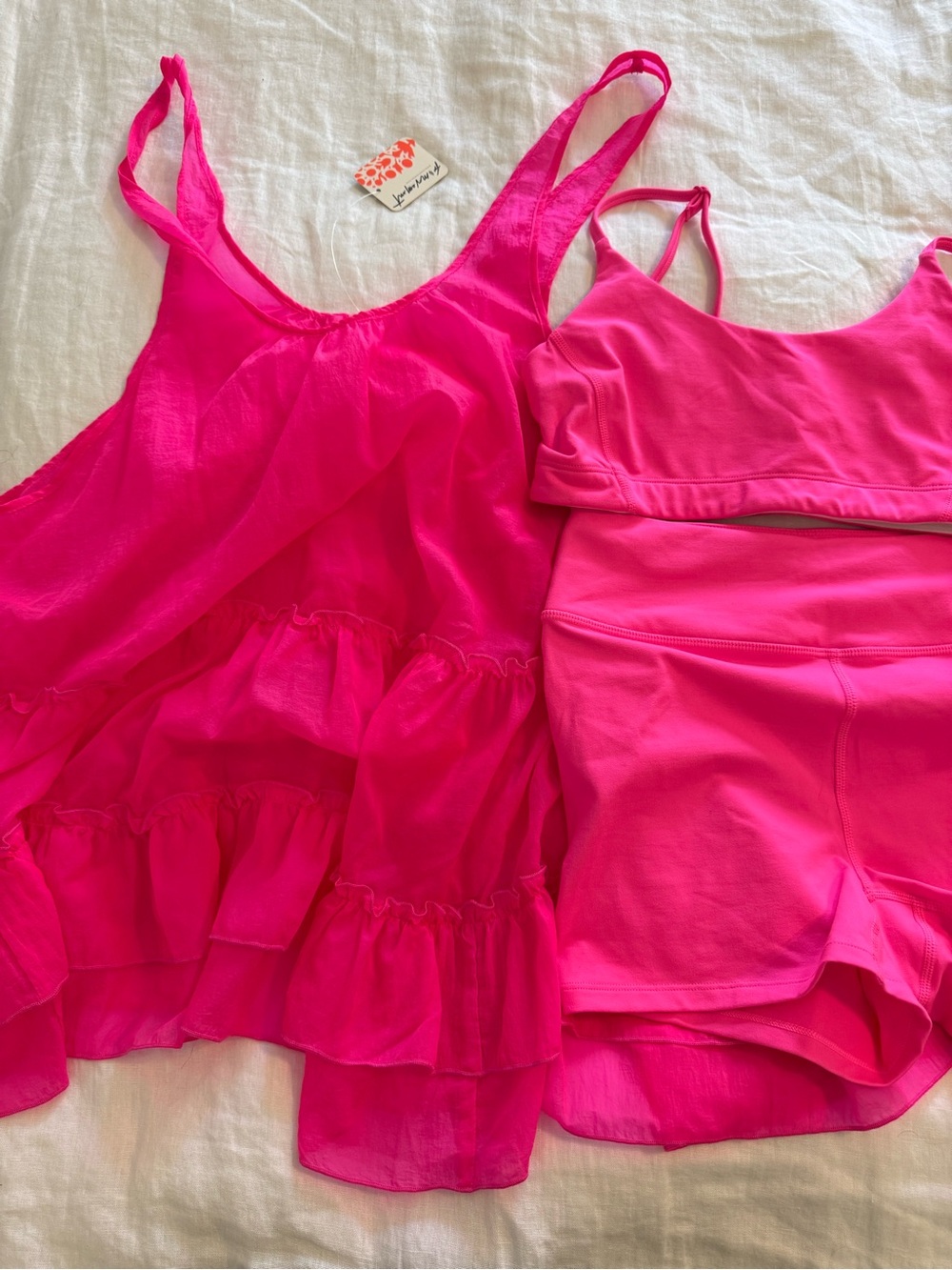 Free People Hot Pink Tiered Set - Picture 2 of 2